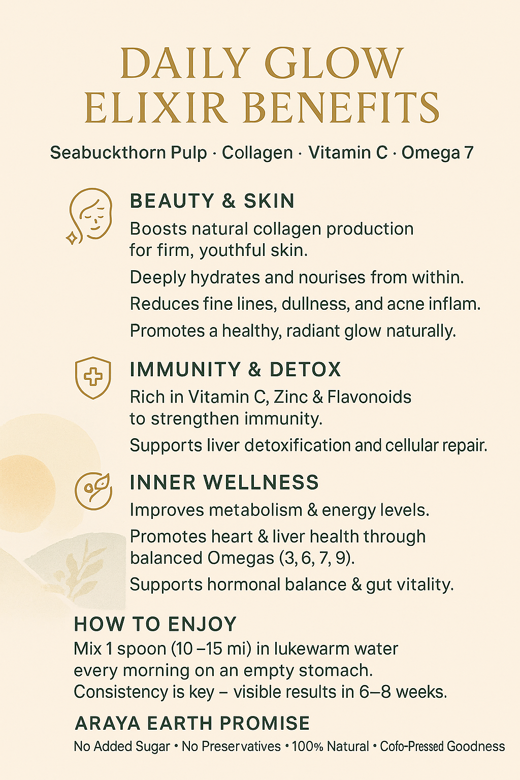 Sea Buckthorn Pulp Concentrate (300 ML) / Just ₹11 a glass - Make 60 Glasses